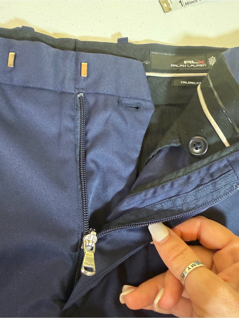 RLX Ralph Lauren Tailored Fit Golf Shorts Navy Size 32 Performance NWOT - Picture 6 of 12